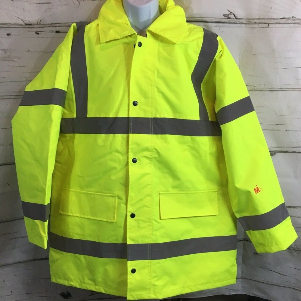 Mutual 16370 High Visibility Polyester ANSI Class 3 Winter Parka Safety Coat XL